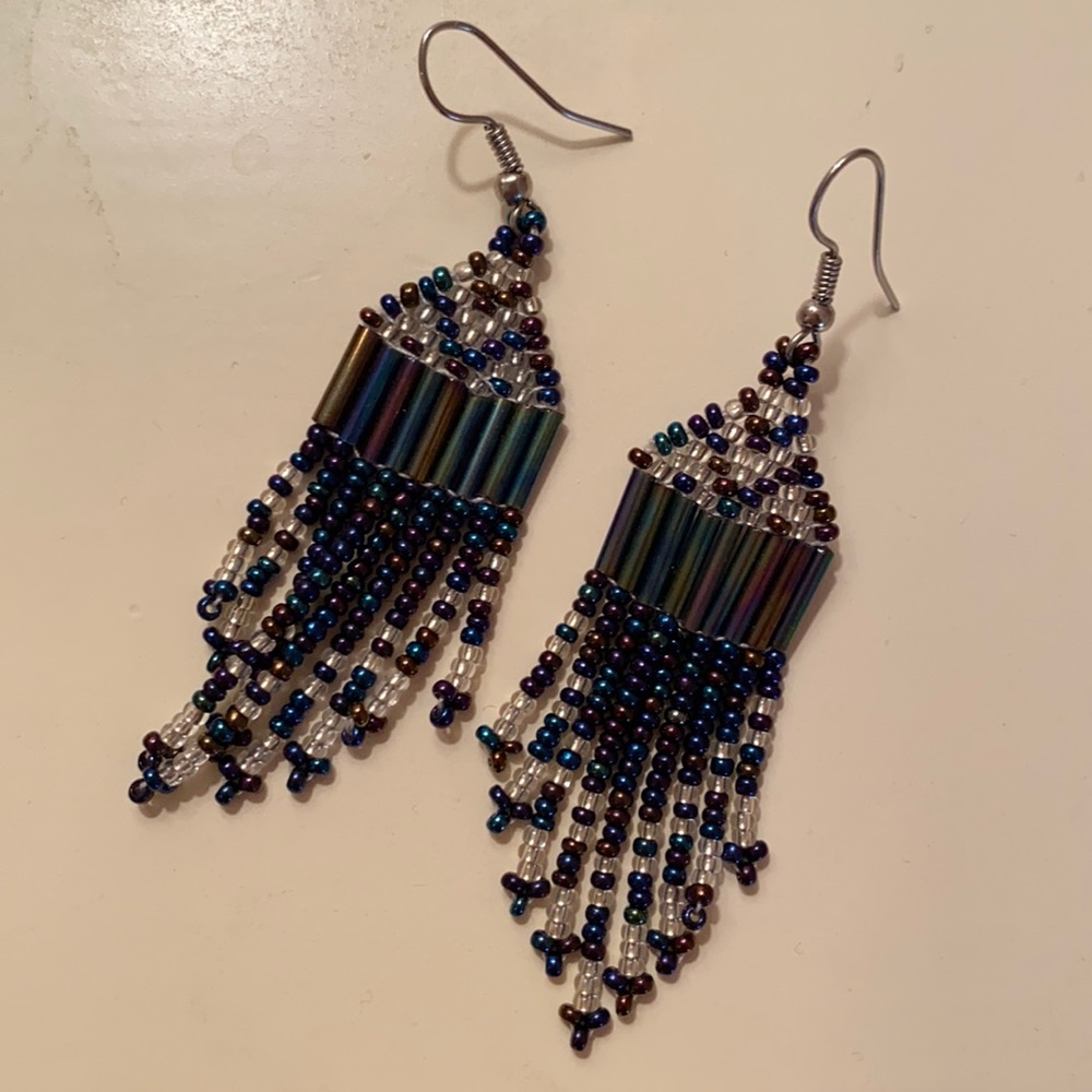 Beaded dangle earrings